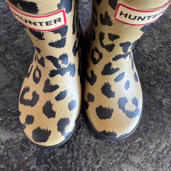Hunter Waterproof Baby Girl  Cheetah Print Boots girls size 7 - Picture 2 of 12